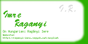 imre raganyi business card
